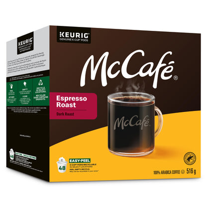 McCafe Espresso Roast K-Cup Coffee Pods, 48 Count, For Keurig Coffee Makers