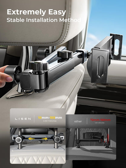 LISEN for iPad Tablet Holder for Car, iPad Holder Mount Back Seat for Car