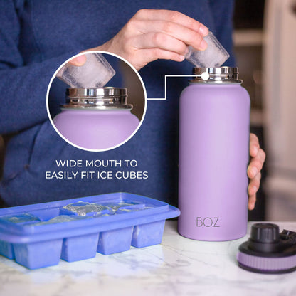 BOZ Stainless Steel Water Bottle XL, 1L/32oz (Lavender)