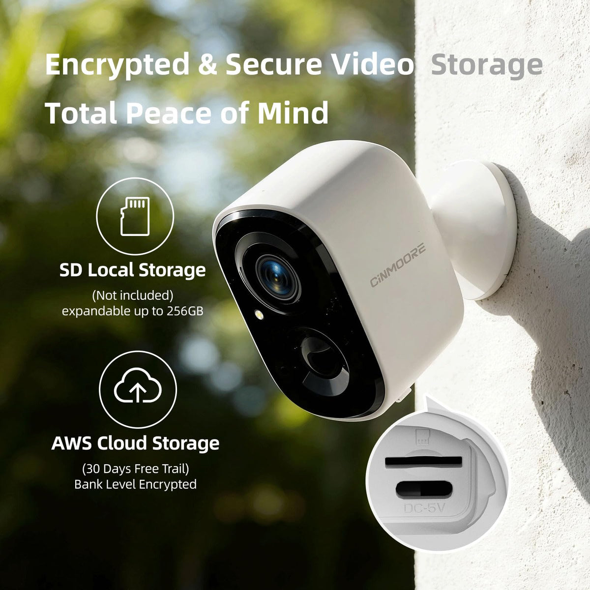 2.5K Wireless Magnetic Home Security Cameras Outdoor WiFi, Non-Subscription AI Person Detection, 4MP Color Night Vision, Full Duplex 2-Way Audio