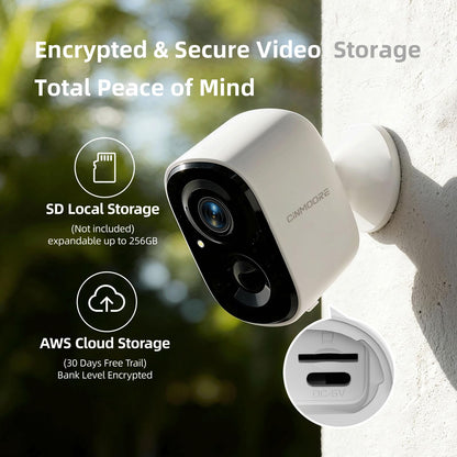 2.5K Wireless Magnetic Home Security Cameras Outdoor WiFi, Non-Subscription AI Person Detection, 4MP Color Night Vision, Full Duplex 2-Way Audio