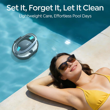 Cordless Robotic Pool Cleaner S2 with 90-Min Runtime, Ebony
