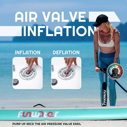 FunWater Inflatable Stand Up Paddle Board Ultra-Light Inflatable Paddleboard Non-Slip Lightweight & Foldable with Paddle Board Accessories