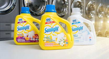 Sunlight Morning Fresh, Concentrated Liquid Laundry Detergent, Cleans, Freshens, Whitens, and Brightens, 4.0L, 100 Wash Loads, HE Compatible, 1 bottle