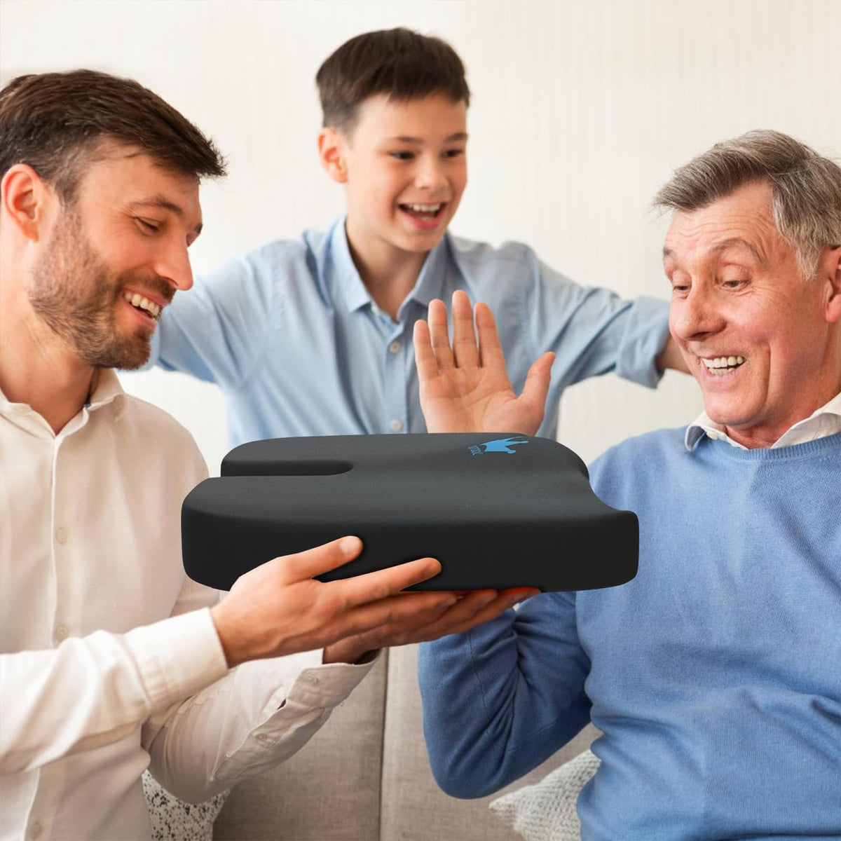 QUTOOL Seat Cushion for Office Chair, High-Density Memory Foam Chair Cushion for Long Hours of Sitting, U-Shaped Seat Pad with Non-Slip Bottom, Removable Cover for Home, Desk & Gaming Chair