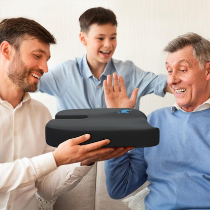 QUTOOL Seat Cushion for Office Chair, High-Density Memory Foam Chair Cushion for Long Hours of Sitting, U-Shaped Seat Pad with Non-Slip Bottom, Removable Cover for Home, Desk & Gaming Chair