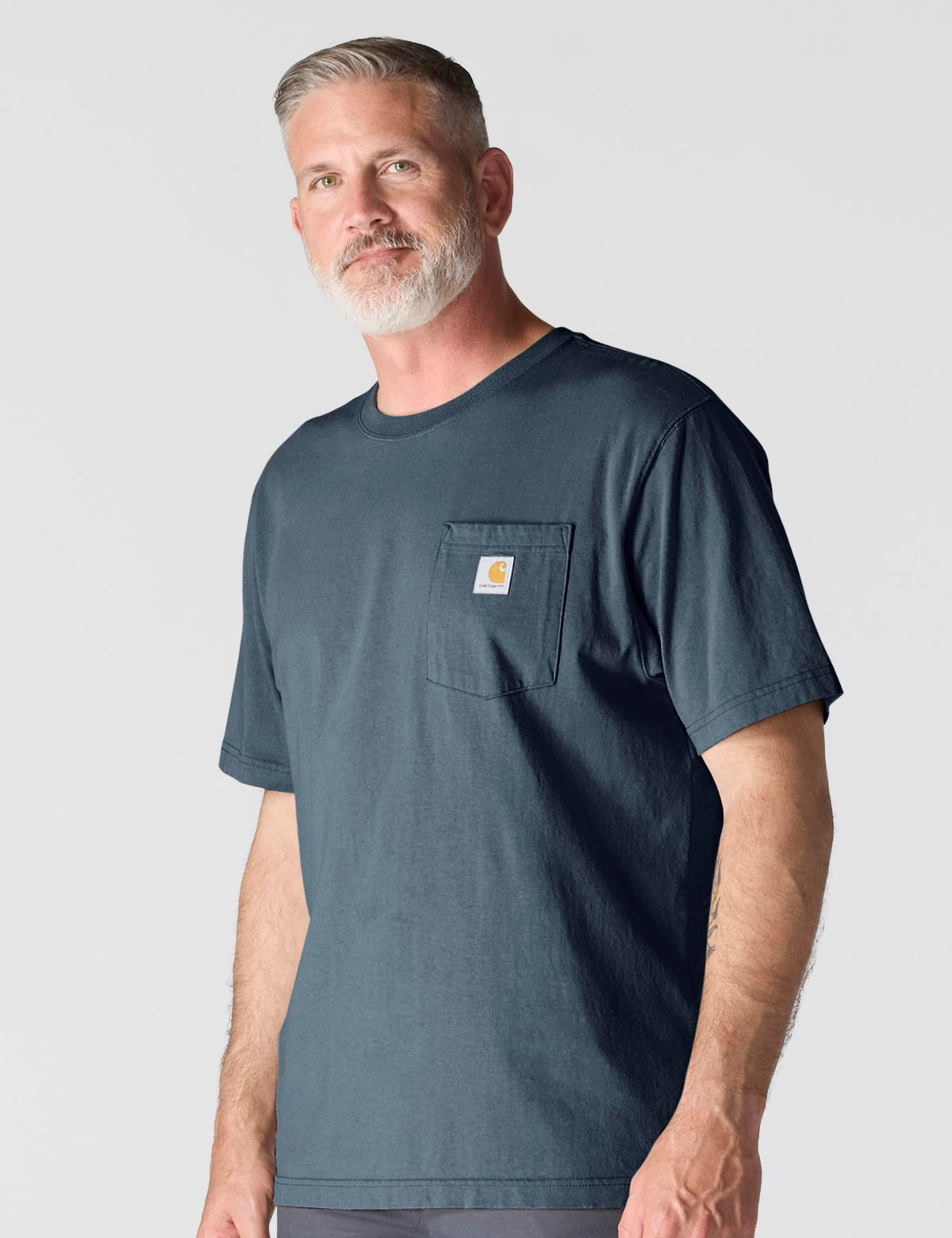 Carhartt Men's K87 Workwear Pocket Short Sleeve T-Shirt (Regular and Big & Tall Sizes), Bluestone, Medium