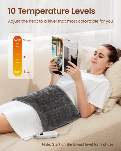 RENPHO Heating Pads Electric, 24"X12" Heat Pad Moist and Dry Heat