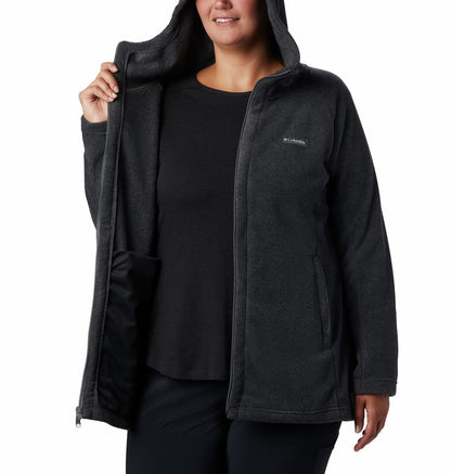 Columbia Women's Benton Springs II Long Hoodie, Charcoal Heather, Large