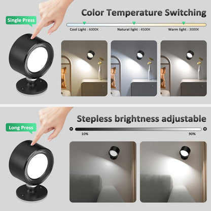 Racokky LED Wall Mounted Lights with Remote, Rechargeable Wall Sconces