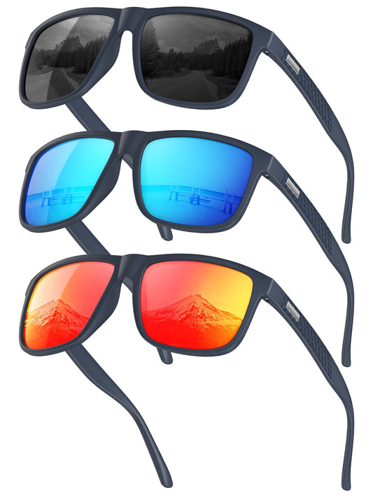 CIFOYA Sunglasses-for-Men Polarized Mens Sunglasses: Retro Sun glasses with UV Protection for Driving Fishing Golf