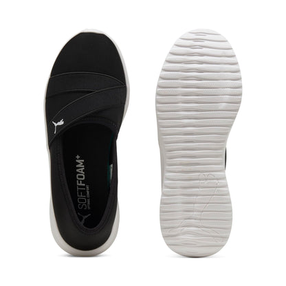 Puma Women's Adelina 2 Sneaker Ballet Flat, Black/White, 9