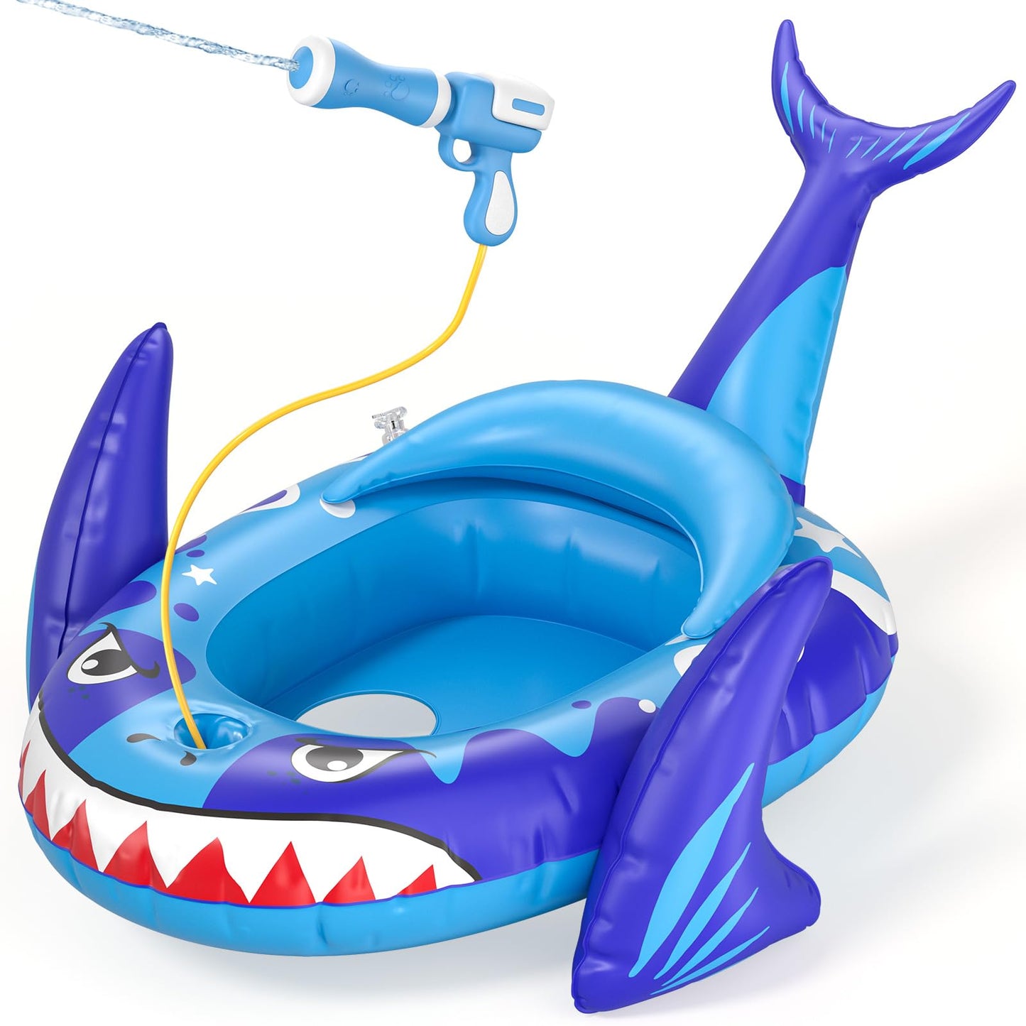 AZDYJL Pool Floaties for Kids with Water Gun, Toddler Inflatable Pool Toys