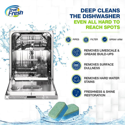 Dishwasher and Washing Machine Cleaner Tablets - 48 Pack Bundle, Deodorizer and Descaler Dishwasher Tablets for Deep Cleaning, Washer Cleaner, 12-Month Supply