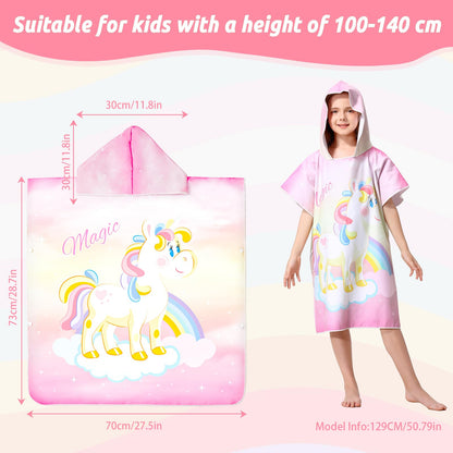MOKANI Hooded Towels for Kids, Quick Dry Microfibre Bath Swim Beach Towels