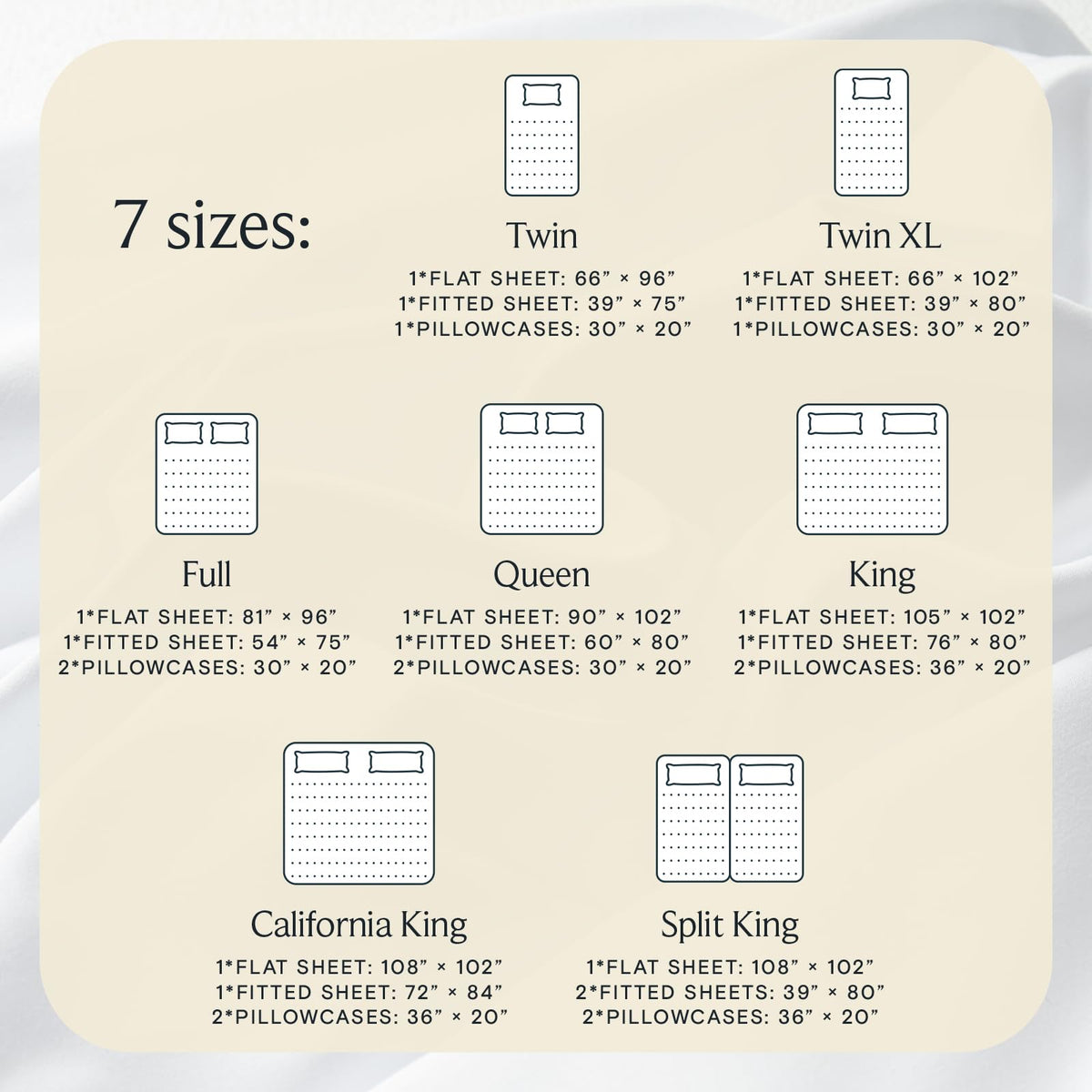 Queen Size Sheet Set, Cooling & Soft Deep Pocket Bed Sheets, 4PC