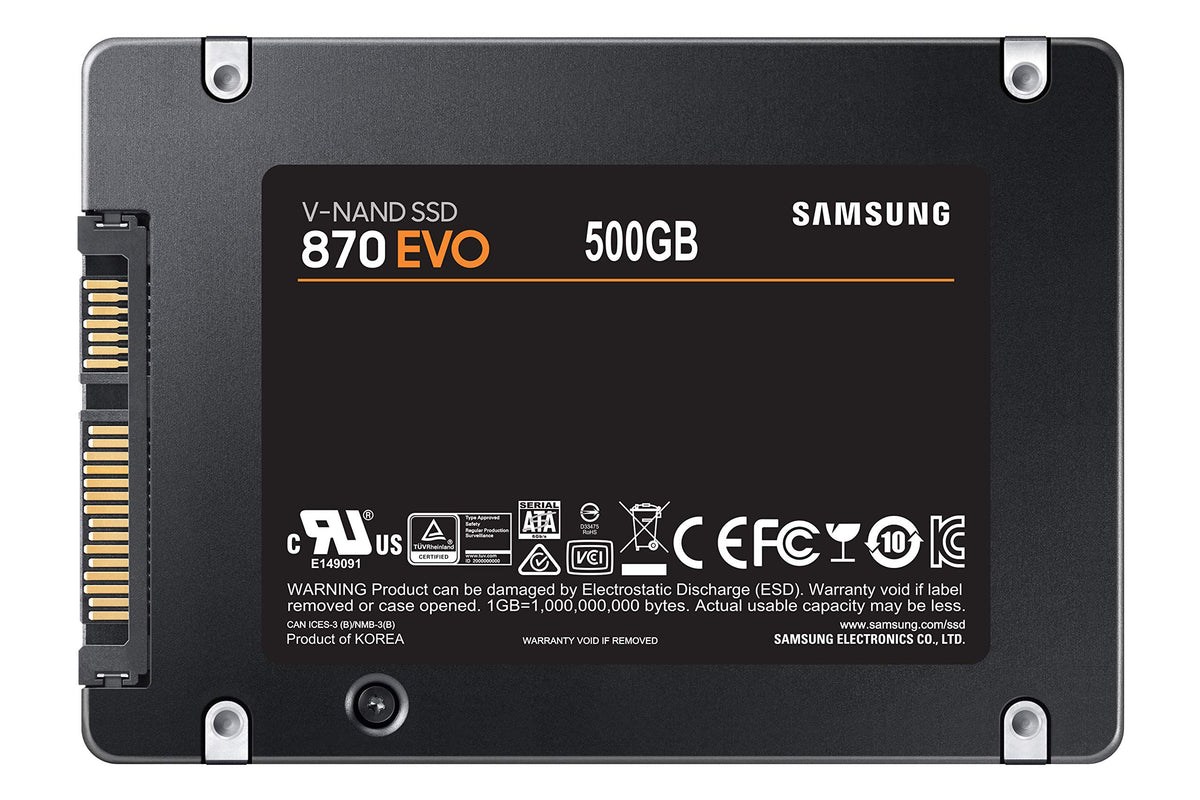 SAMSUNG 870 EVO SATA SSD 500GB 2.5” Internal Solid State Drive, Upgrade PC or Laptop Memory and Storage for IT Pros, Creators, R/W Speed up to 560/530 MB/s, MZ-77E500B/AM [Canada Version]