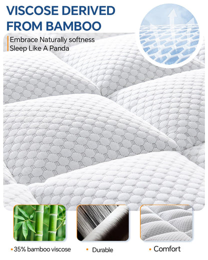 BEDELITE Dual Layer Queen Size Memory Foam Mattress Topper