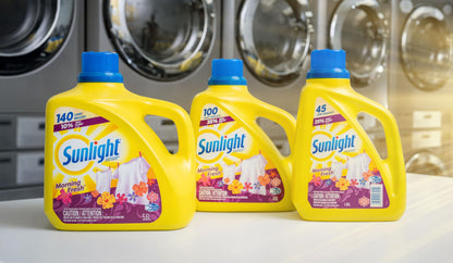 Sunlight Morning Fresh, Concentrated Liquid Laundry Detergent, Cleans, Freshens, Whitens, and Brightens, 4.0L, 100 Wash Loads, HE Compatible, 1 bottle