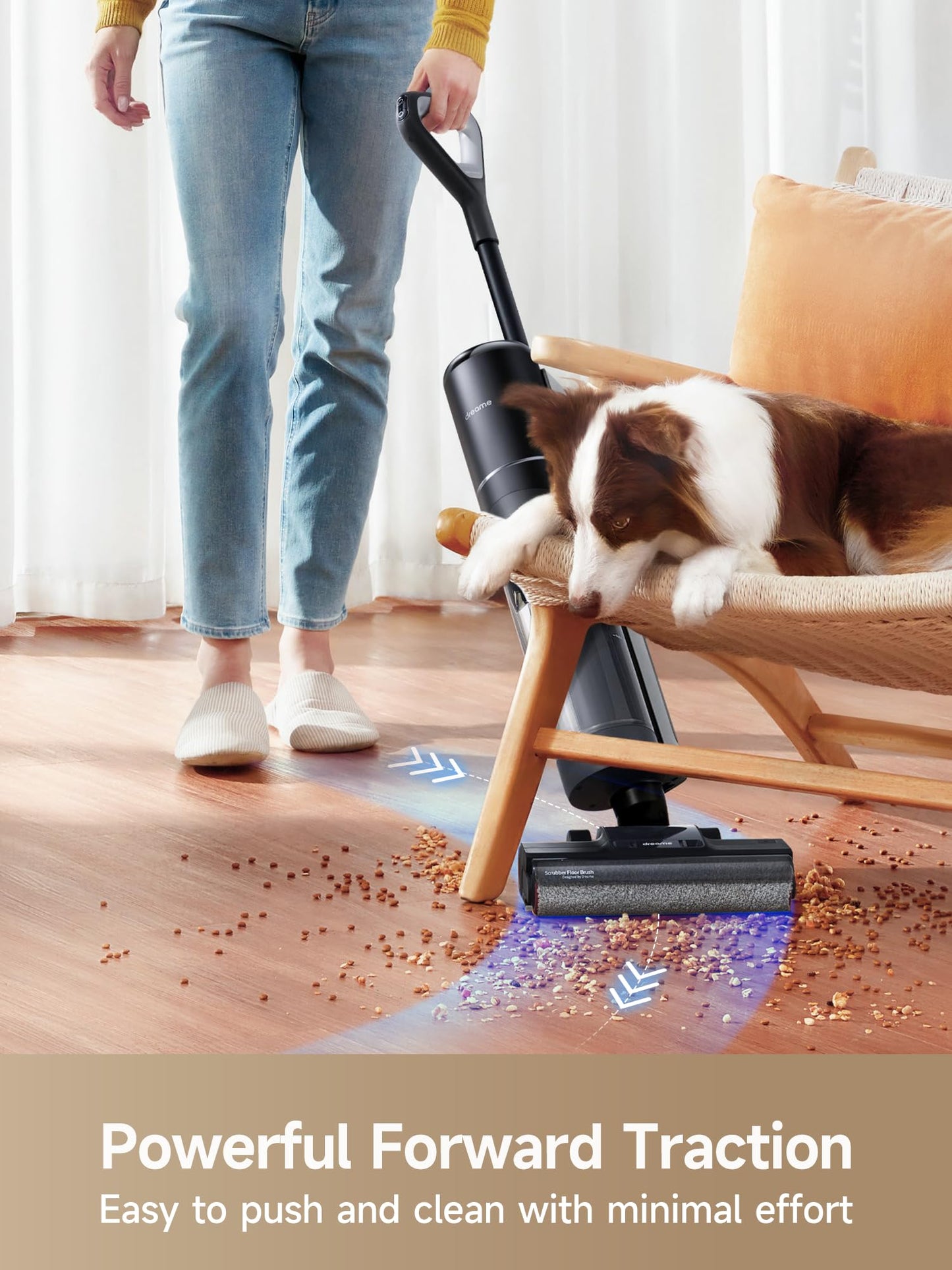 DREAME H12 Pro Wet Dry Vacuum Cleaner, Smart Floor Cleaner Cordless Vacuum and Mop for Hard Floors, One-Step Edge to Edge Cleaning with Hot Air Drying