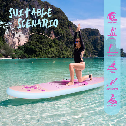 Tuxedo Sailor Ultra-Light 10'6''x33''x6'' Paddleboard Inflatable Stand Up Paddle Board SUP for All Skill Levels Included with Board, Paddle, Pump, Fins, Backpack