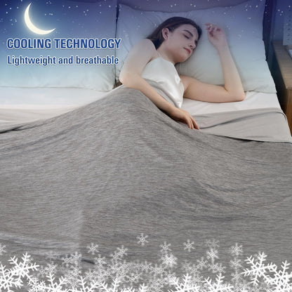 Cooling Blanket Queen Size, Lightweight & Breathable Summer Blanket for Hot Sleepers & Night Sweats, Double-Sided Cooling Design (Q-Max > 0.5), Soft Cooling Blanket for Bed, 79" x 86"
