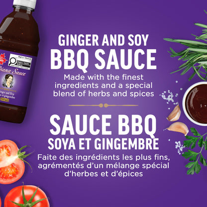 Diana Ginger and Soy BBQ Sauce, 1 Bottle, for Marinating Meats and Easy Grilling, 500 mL