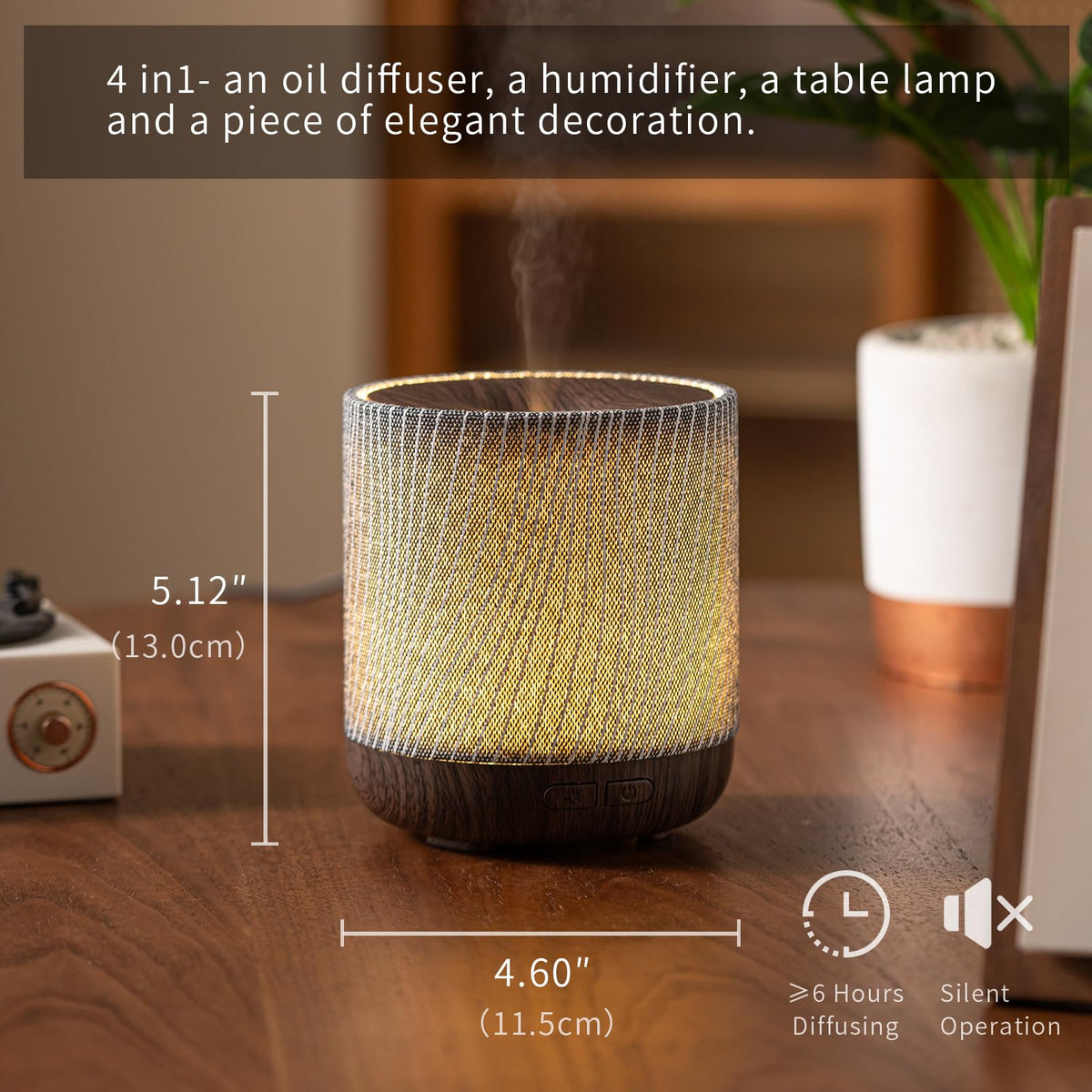 ZmarKraft Essential Oil Diffuser with Fabric Cover and Night Lamp