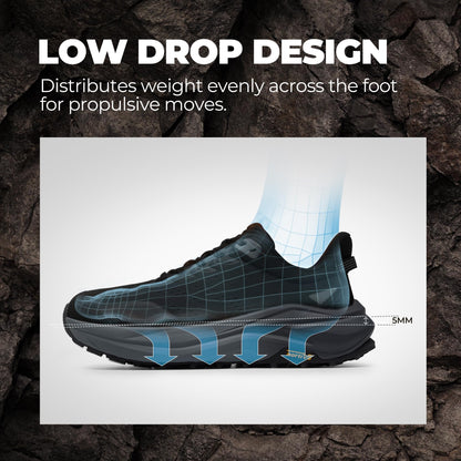 NORTIV 8 Men's Wide Toe Box Trail Running Shoes Cushioned Walking Barefoot Workout Cross Training Gym Shoe Casual Sneakers Whitney,Size 9,Black,SNRS25001M