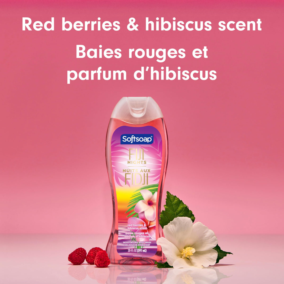 Softsoap Fiji Night Body Wash, Red Berries and Hibiscus Scent, 591 mL (Pack of 4)