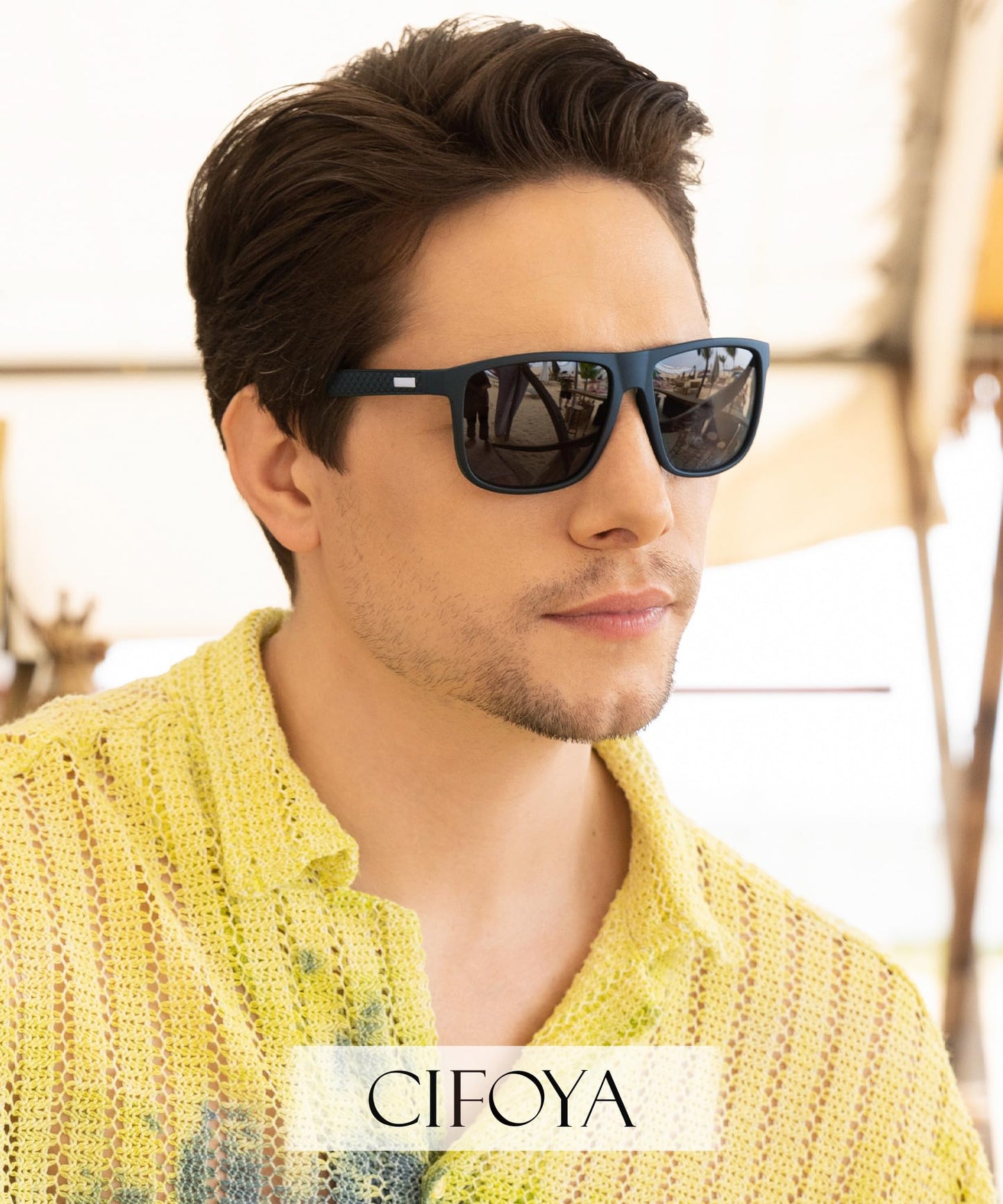 CIFOYA Sunglasses-for-Men Polarized Mens Sunglasses: Retro Sun glasses with UV Protection for Driving Fishing Golf