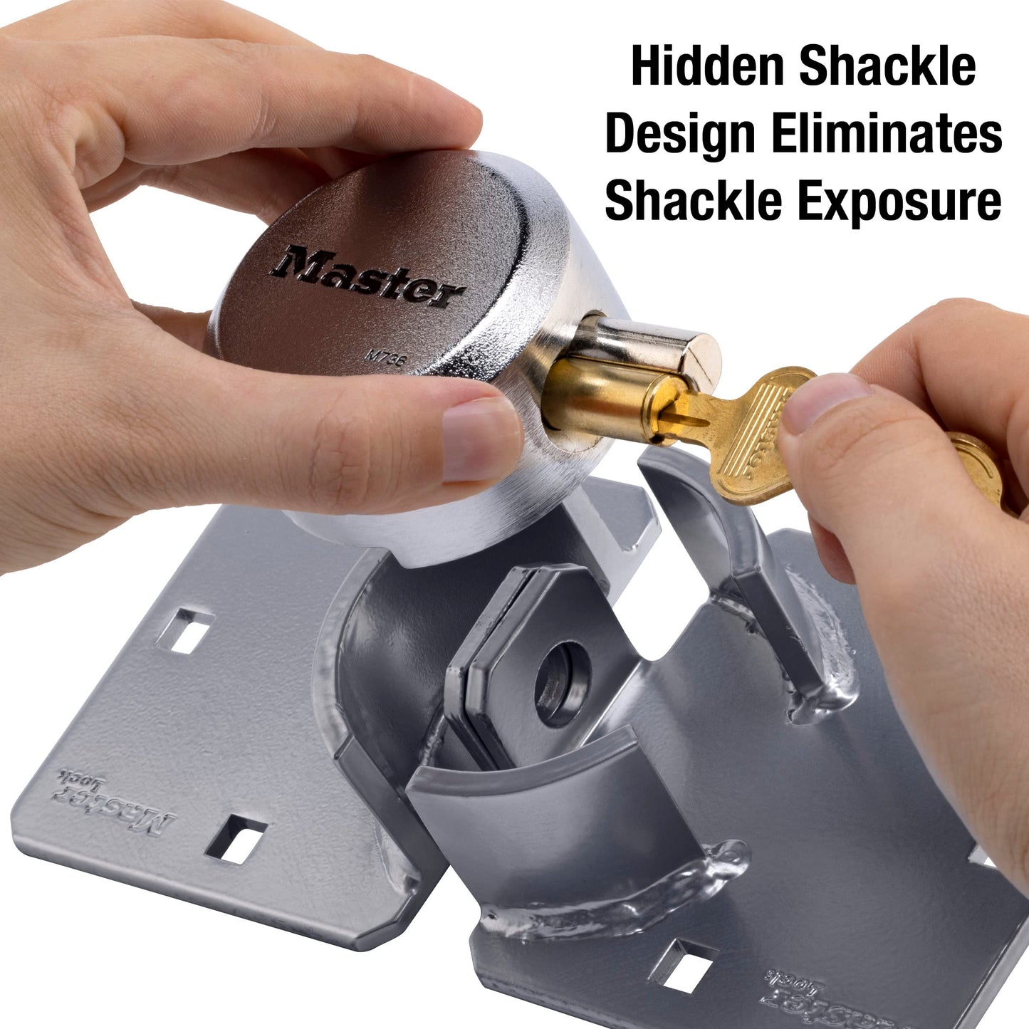 MASTERLOCK Hidden Shackle Lock with Hasp M736XKADCCSEN
