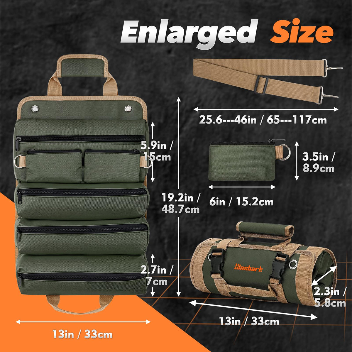 Gifts for Men Roll Up Tool Bag, Anniversary Birthday Gifts, Tools Storage