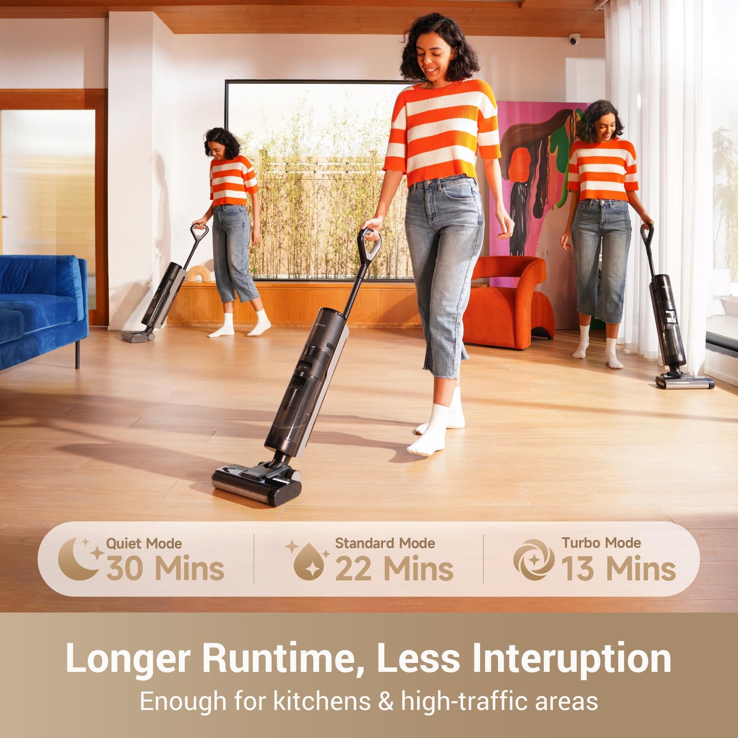 DREAME G10 Cordless Vacuum Mop with Self-Cleaning, Dual Tank Design, All in One Wet Dry Vacuum Cleaner, Up to 30 Mins Runtime, Cordless Floor Washer for Hard Floors