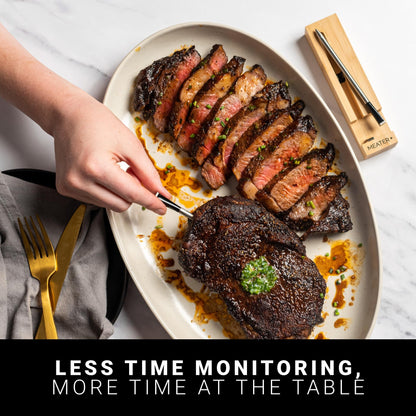 MEATER Plus | Smart Meat Thermometer with Bluetooth | 165ft Wireless Range | for The Oven, Grill, Kitchen, BBQ, Smoker, Rotisserie