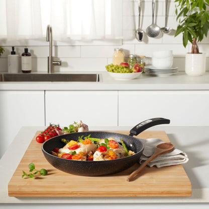 Starfrit The Rock 20cm (8") Non-Stick Fry Pan - Durable Forged Aluminum - Oven Safe - PFOA Free - Easy to Clean - Black