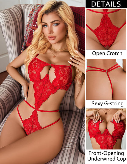 Avidlove Women Sexy Lingerie One Piece Lace Bodysuit Underwired Lingerie Outfits S-XXL