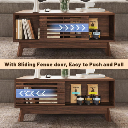 HAIOOU Lift Top Coffee Table with Storage for Living Room 35.4" Walnut