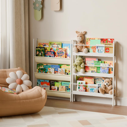HAVLOTII Kids Bookshelf - 6-Tier Wall Mounted Book Shelf for Kids Rooms, Modern Style, Childrens Bookcases