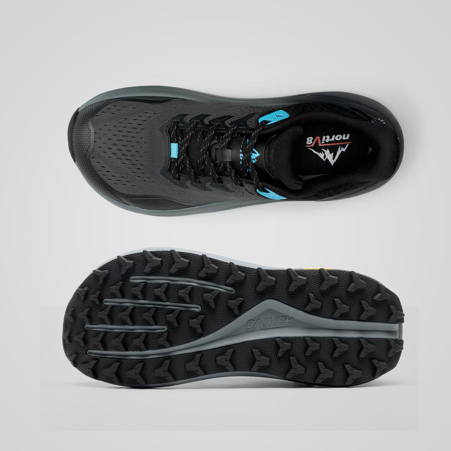 NORTIV 8 Men's Wide Toe Box Trail Running Shoes Cushioned Walking Barefoot Workout Cross Training Gym Shoe Casual Sneakers Whitney,Size 9,Black,SNRS25001M