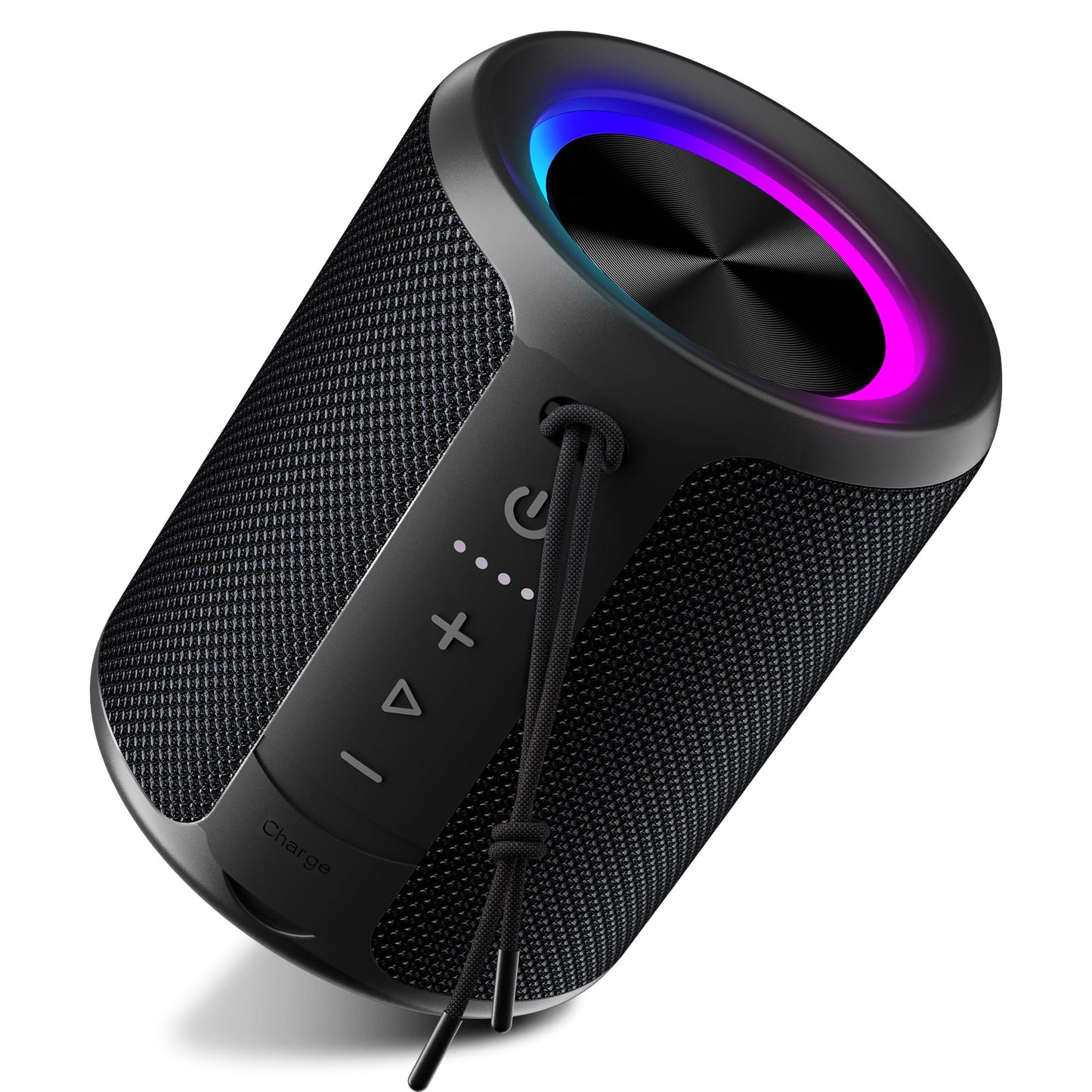DUDGSIS Portable Bluetooth Speaker Wireless, IPX7 Waterproof Dustproof Mini Speakers, 20W Loud Bass Stereo, 15H Playtime, BT5.3 & TWS, RGB Light, for Outdoor/Shower/Home/Party, Stocking Stuffers
