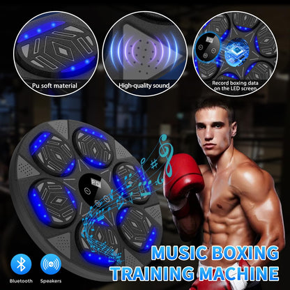 2025 Upgraded Music Boxing Machine for Adults & Kids - Wall-Mounted Smart Punching Target with Boxing Gloves, Home Gym & Office Training Equipment (Latest Model),Charcoal Gray