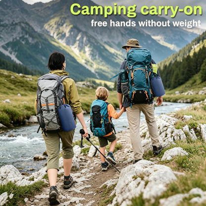Camping Sleeping Pad, TocsQron Self Inflating Sleeping Mats with Pillow Carry Bag ＆ Built-in Foot Pump, Camping Air Mattress for Beach Backpacking Tent Hiking Traveling Picnic (Green and Blue)