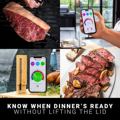 MEATER Plus | Smart Meat Thermometer with Bluetooth | 165ft Wireless Range | for The Oven, Grill, Kitchen, BBQ, Smoker, Rotisserie