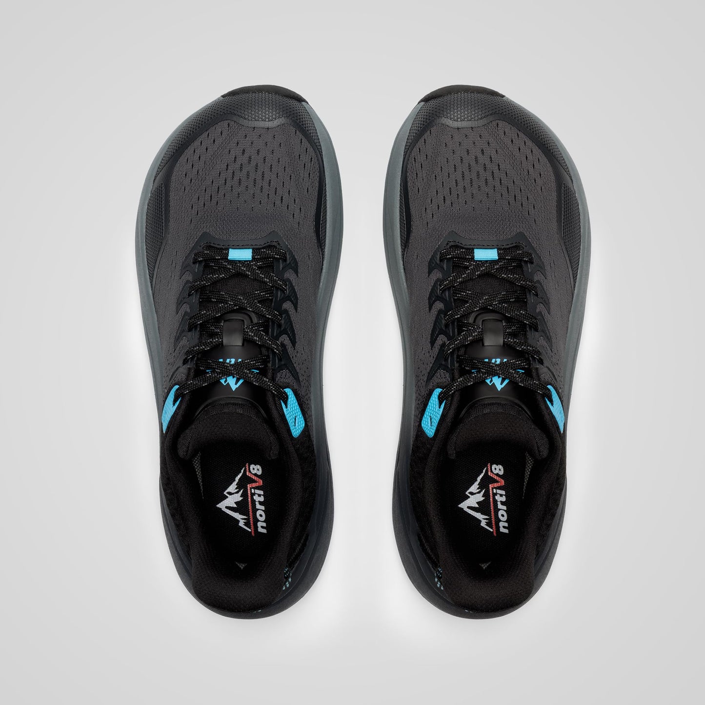 NORTIV 8 Men's Wide Toe Box Trail Running Shoes Cushioned Walking Barefoot Workout Cross Training Gym Shoe Casual Sneakers Whitney,Size 9,Black,SNRS25001M