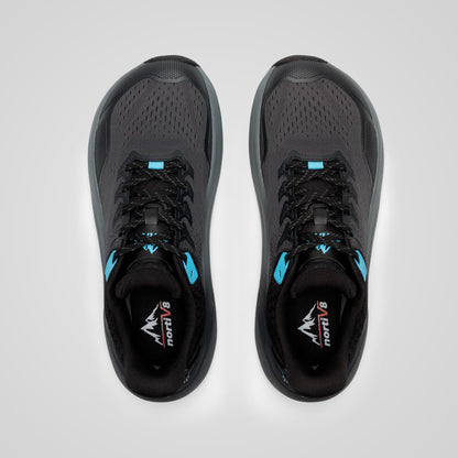 NORTIV 8 Men's Wide Toe Box Trail Running Shoes Cushioned Walking Barefoot Workout Cross Training Gym Shoe Casual Sneakers Whitney,Size 9,Black,SNRS25001M