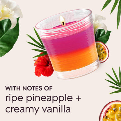 Glade Scented Candle, 2-in-1 Vanilla Passionfruit and Hawaiian Breeze, 1-Wick Candle, Air Freshener Infused with Essential Oils for Home Fragrance, 1 Count