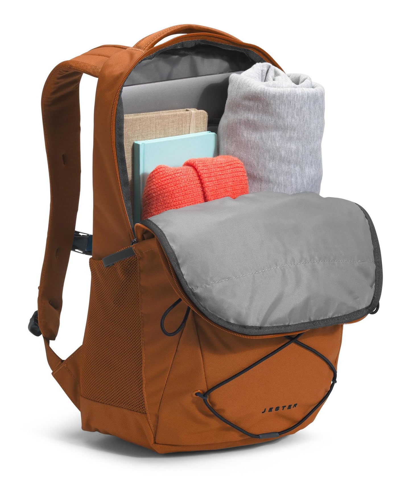 THE NORTH FACE Jester Everyday Laptop Backpack | Commuter Daypack with Water Repellent Finish, 16" Laptop Sleeve, Leather Brown/TNF Black-NPF, One Size