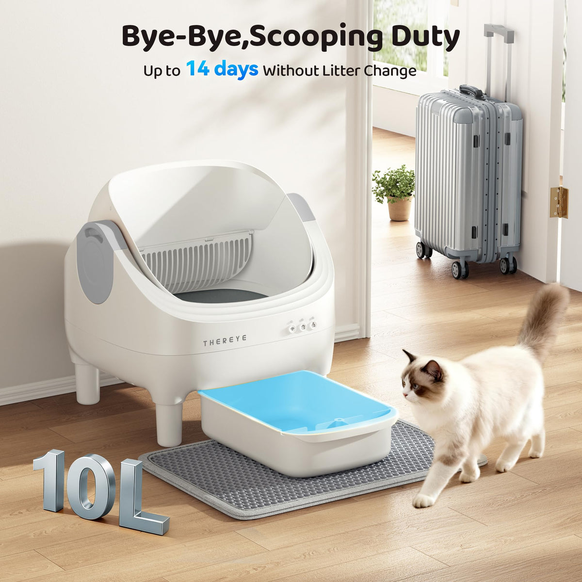 Self Cleaning Cat Litter Box, Automatic Litter Box with APP Control