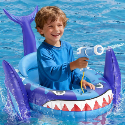 AZDYJL Pool Floaties for Kids with Water Gun, Toddler Inflatable Pool Toys